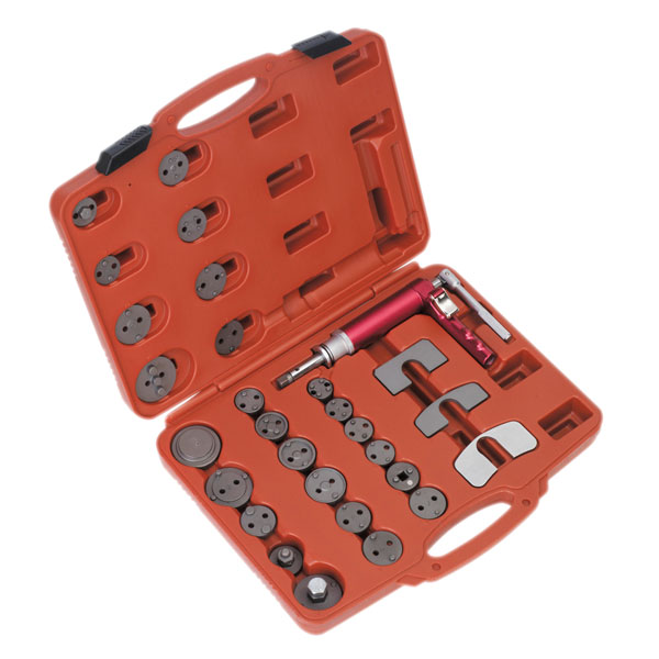 Sealey VS0286 Air Operated Brake Piston Wind-back Tool Kit 29pc