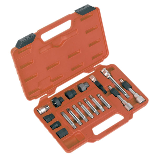 Sealey SX402 Alternator Freewheel Pulley Removal Set 18pc