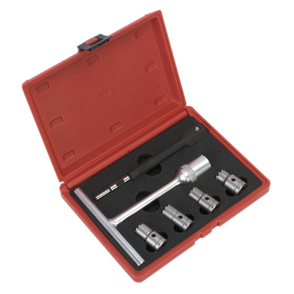 Sealey VS2055 Diesel Injector Seat Cleaner Set 6pc