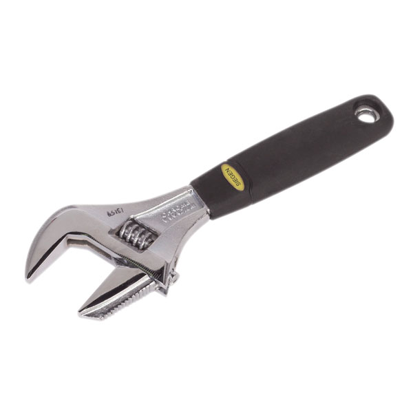 Siegen S0854 Adjustable Wrench 200mm Extra Wide Jaw Capacity