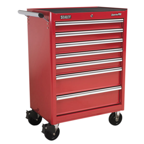 Sealey AP33479 Rollcab 7 Drawer with Ball Bearing Runners - Red