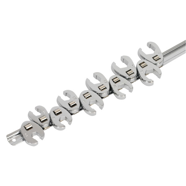 Siegen S0845 Crows Foot Wrench Set 10pc Flare Nut 3/8"sq Drive Metric