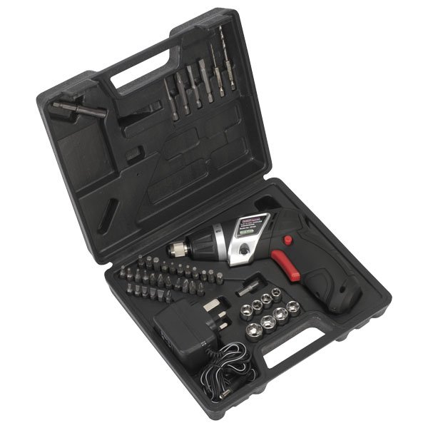 Sealey CP36S Cordless Screwdriver Set 53pc 3.6V Lithium-ion