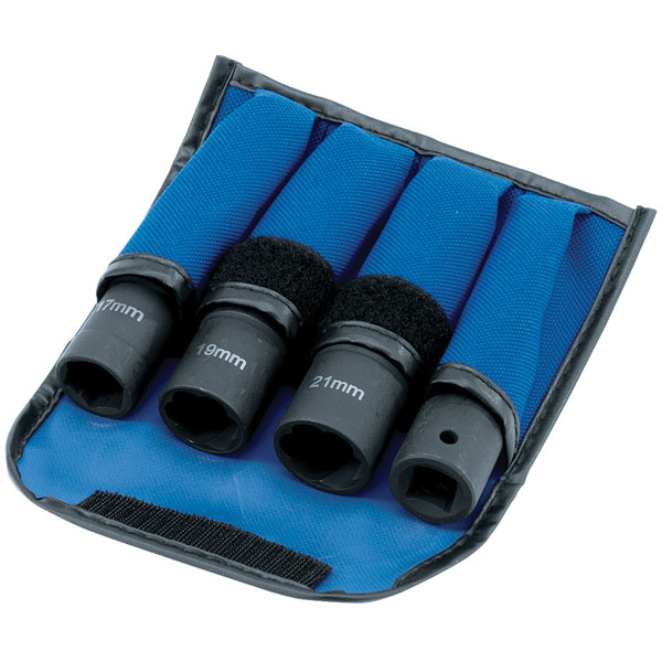 Draper Expert 09539 4 Piece 1/2" Sq. Dr. Wheel Nut Double Socket Kit