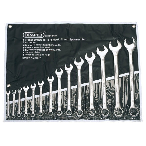 Draper 29547 14 Piece Metric Combination Spanner Set