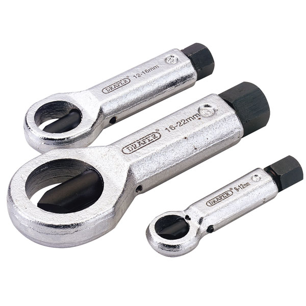  55108 9mm - 22mm Capacity 3 Piece Nut Splitter Set