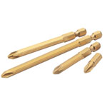 Draper Expert 10783 No.3 1/4 Hex Cross Slot Titanium Nitride Ins Bit 100mm Long