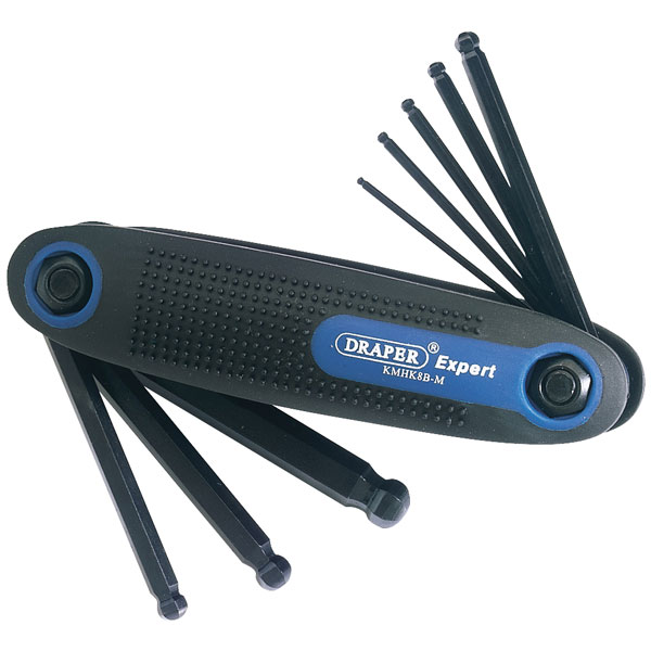 Draper Expert 33837 8 Piece Metric Ball End Key Set In Pocket Stor...
