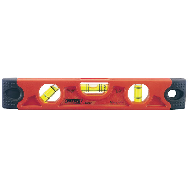 Draper 79579 230mm Torpedo Spirit Level with Magnetic Base