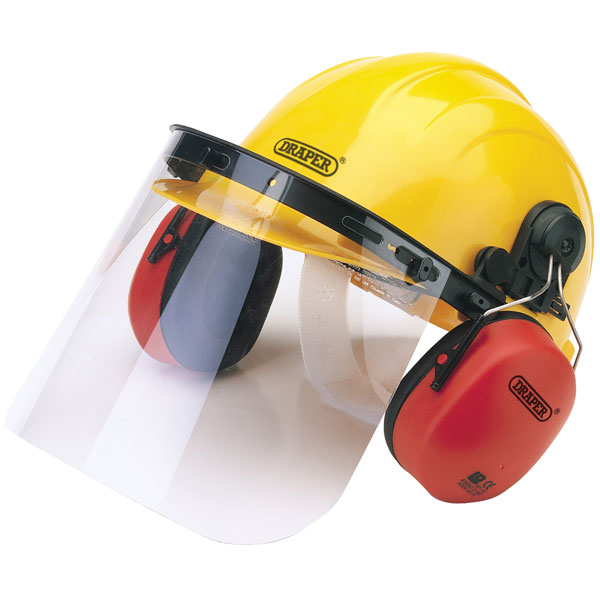  69933 Safety Helmet with Ear Muffs and Visor