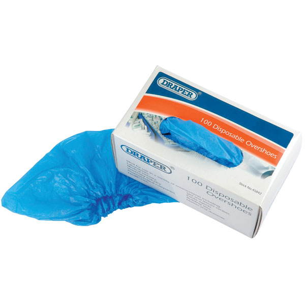 Draper 66002 Disposable Overshoe Covers Box of 100