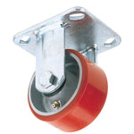 Draper 100mm Dia. Fixed Plate Fixing Heavy Duty PU Wheel - S.W.L. 250Kg
