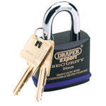 Draper Expert Heavy Duty Stainless Steel Padlock & 2 Keys