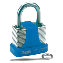 Draper 42mm Resetable 3 Number Combination Laminated Steel Padlock