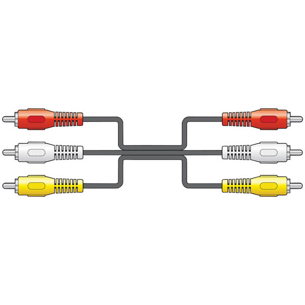 AV:Link 112.072UK 3 X RCA Plugs To 3 X RCA Plugs Lead 1.5m