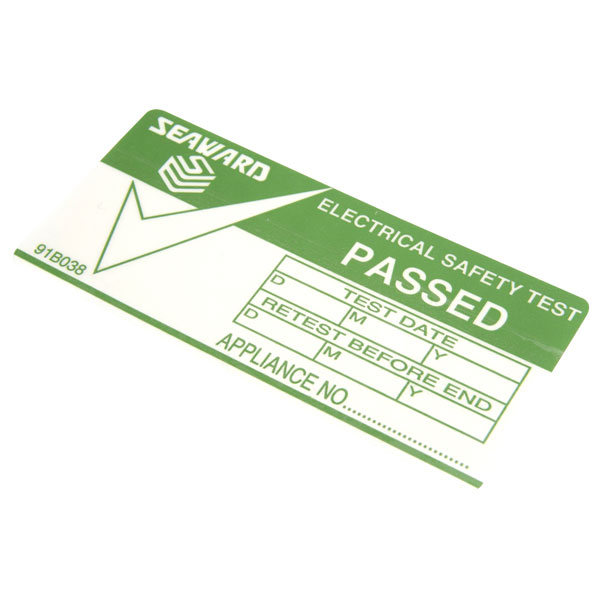 Seaward 91B038 PAT Testing Labels 'Pass'
