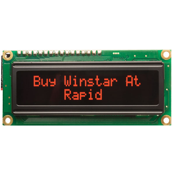  WEH001602EBPP5N00000 16x2 Blue OLED Character Display