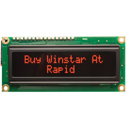 Winstar WEH001602 Series 16 x 2 OLED Alphanumeric Displays