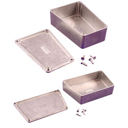 Hammond 1590 Series Trapezoidal 'Stomp Box' Diecast Aluminium Enclosures