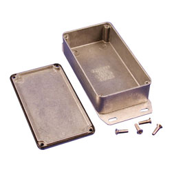 Hammond 1590WxxF Watertight Flanged Base Diecast Aluminium Enclosures - Natural