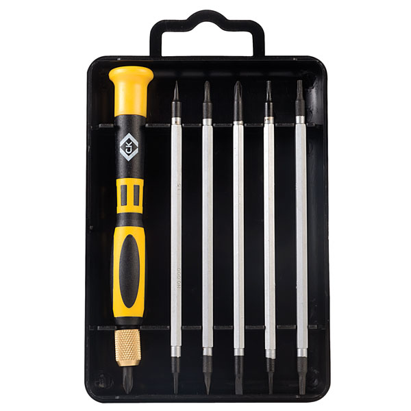 CK Tools T4896 Precision Screwdriver Slotted/PH/TX Set Of 7