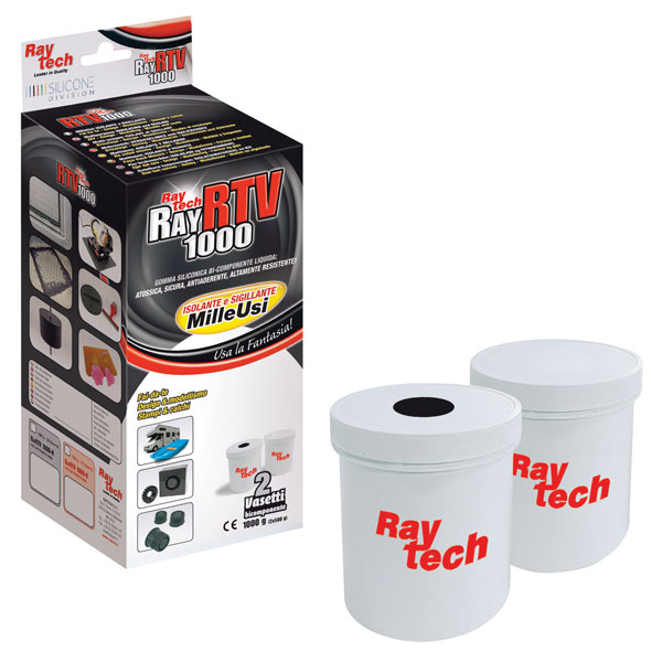  Ray-RTV 1000-N Ray RTV Rubber Black 2x 500ml Tubs