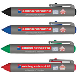 Edding Retract 12 Retractable Whiteboard Marker Pens