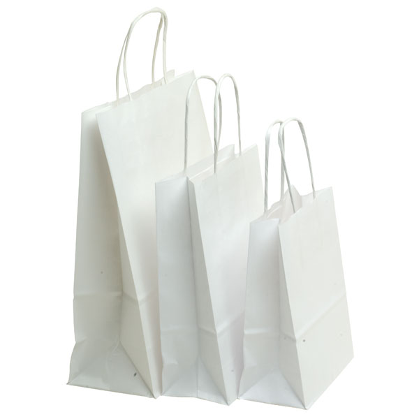  White Paper Bags Various Sizes Pack 18