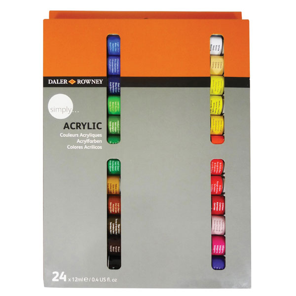 Daler Rowney Simply Acrylic 24 x 12ml Set