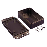 Hammond 1591XX Series General Purpose ABS Flanged Lid Enclosures - Black