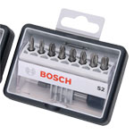 Bosch 2607002561 Extra Hard Pozi Screwdriver Bit Set 8+1