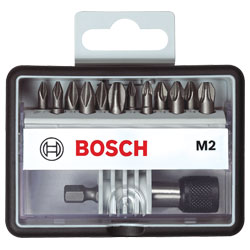 Bosch 2607002564 Extra Hard Phillips + Pozi Screwdriver Bit Set 12+1