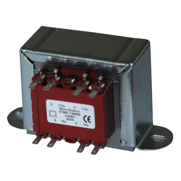Blore Bowron A3065 Chassis Transformer 2x115V 20VA 15V+15V Rapid Online