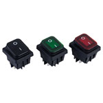 Rocker Switches, DPST, Off-On 250V AC 16A