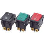 Arcolectric Rocker Switches, DPST, On-Off 250V 16A