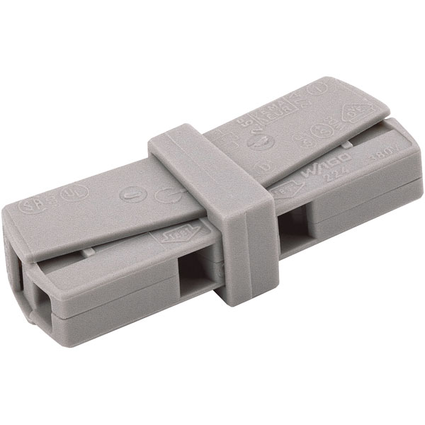  224-201 2-Pin Lab Connector Terminal 0.5-2.5mm² 16A Grey