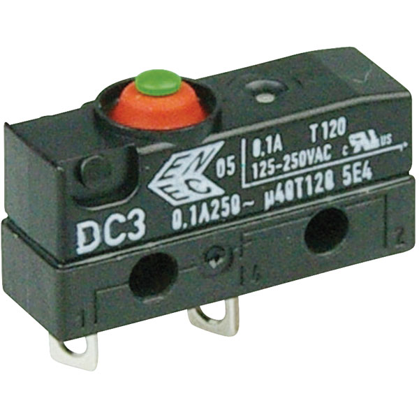  DC3C-A1LC Microswitch SPDT 0.1A 250V AC, Medium Lever, Solder, IP67