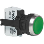 BACO Flat Push Button 600V 10A Switches with Chrome-plated Ring