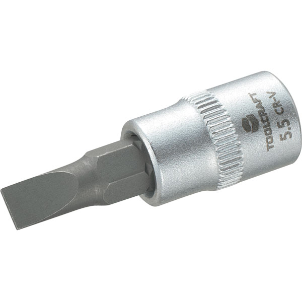 Toolcraft 1/4" Drive Socket With Slotted Bit 6.5mm