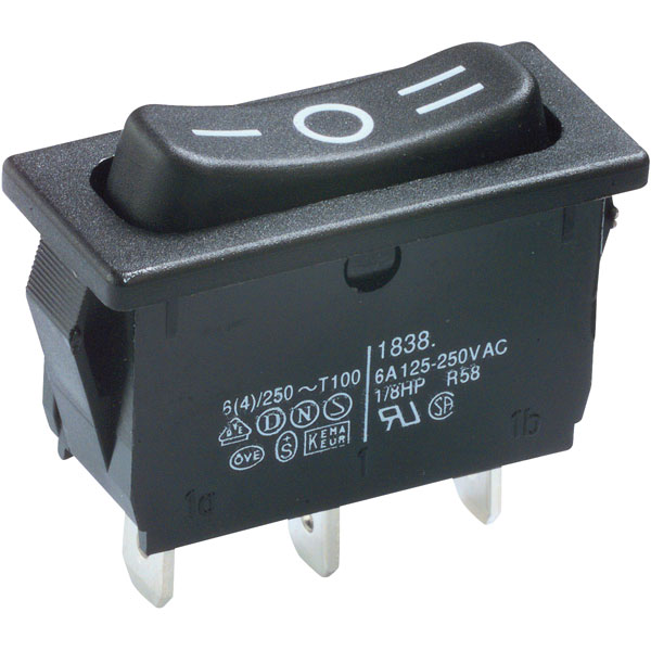 1831.1202 Rocker Switch SPST Off-On 250V AC 10.8A
