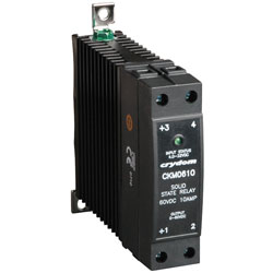 High Power DC Control SSRs with Integrated Heatsink DIN Rail Mounting