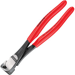 KNIPEX High Leverage Bolt End Cutting Nippers - 200mm Professional Tool For Precision Cutting (62 02 200)
