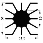 Fischer Elektronik SK 46 20 SA LED Heat Sink 2.15°C/W