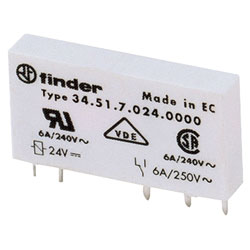 Finder 6A Relay Ultra Slim PCB Mount 5V DC Changeover