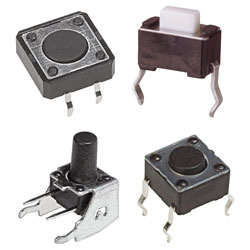 APEM PHAP33 Series Tactile Short Travel Pushbuttons, Through Hole Mounting