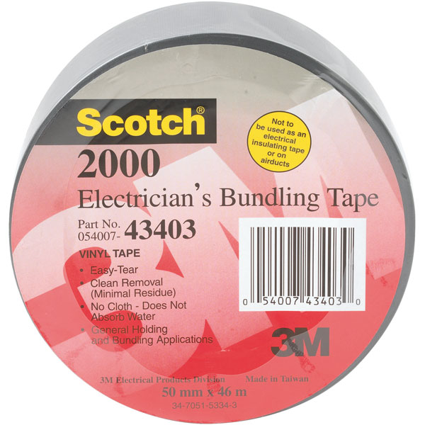 ™ Scotch 2000 Electricians Duct Tape 50mm x 46m