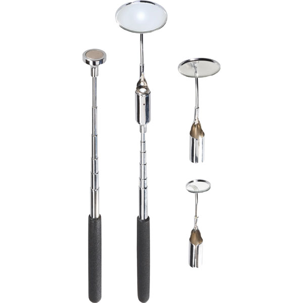 Toolcraft 816419 Inspection Mirrors With Lights Set Of 5