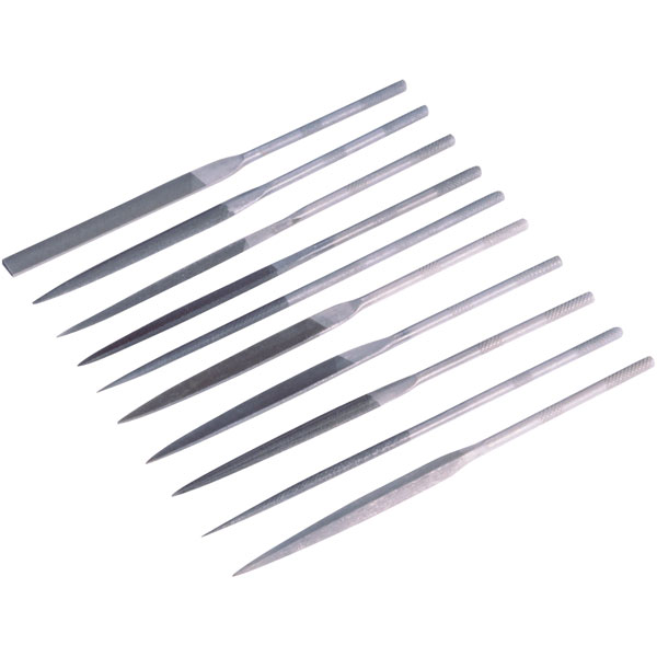 Toolcraft 821006 Needle File Set 180mm 10 Piece