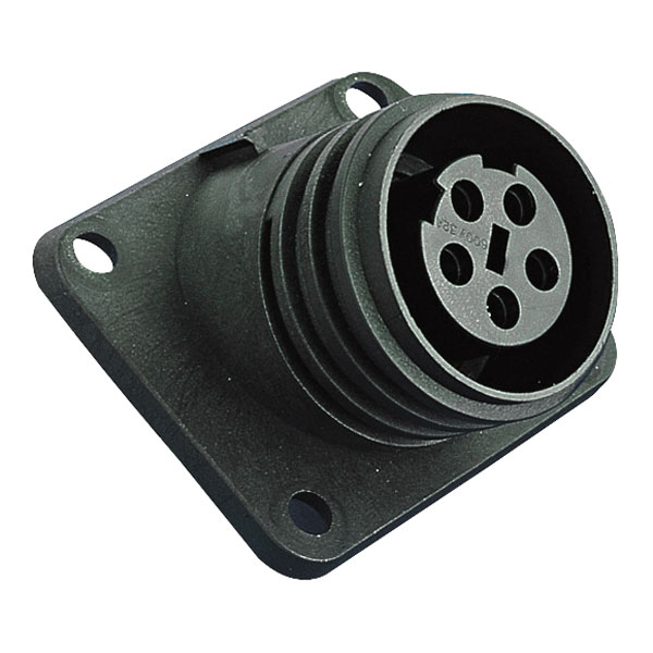 Bulgin PX0941/03/S Socket Flange Mount External Thread 600V 32A 3-way IP68