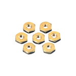 Toolcraft Brass Hexagonal Nuts DIN 934 M1.2/1.6/2 - Packs of 20